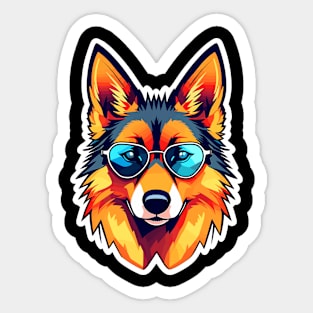 German Shepherd Dog Illustration Sticker